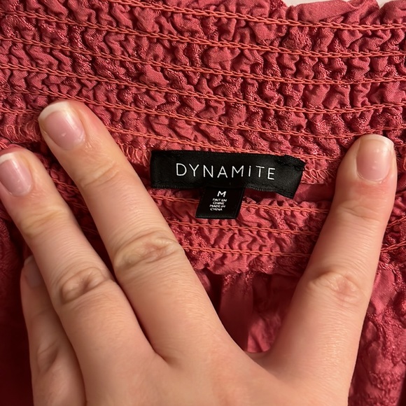 Off the Should Pink Embroidered Top - Picture 5 of 5